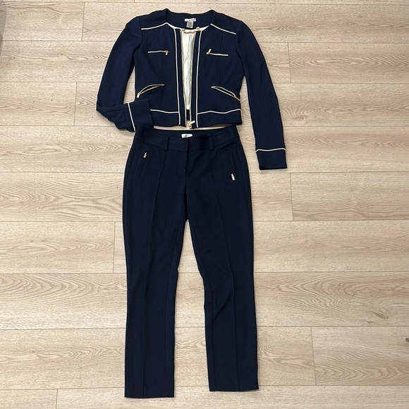 Cache Navy Blazer and pants set